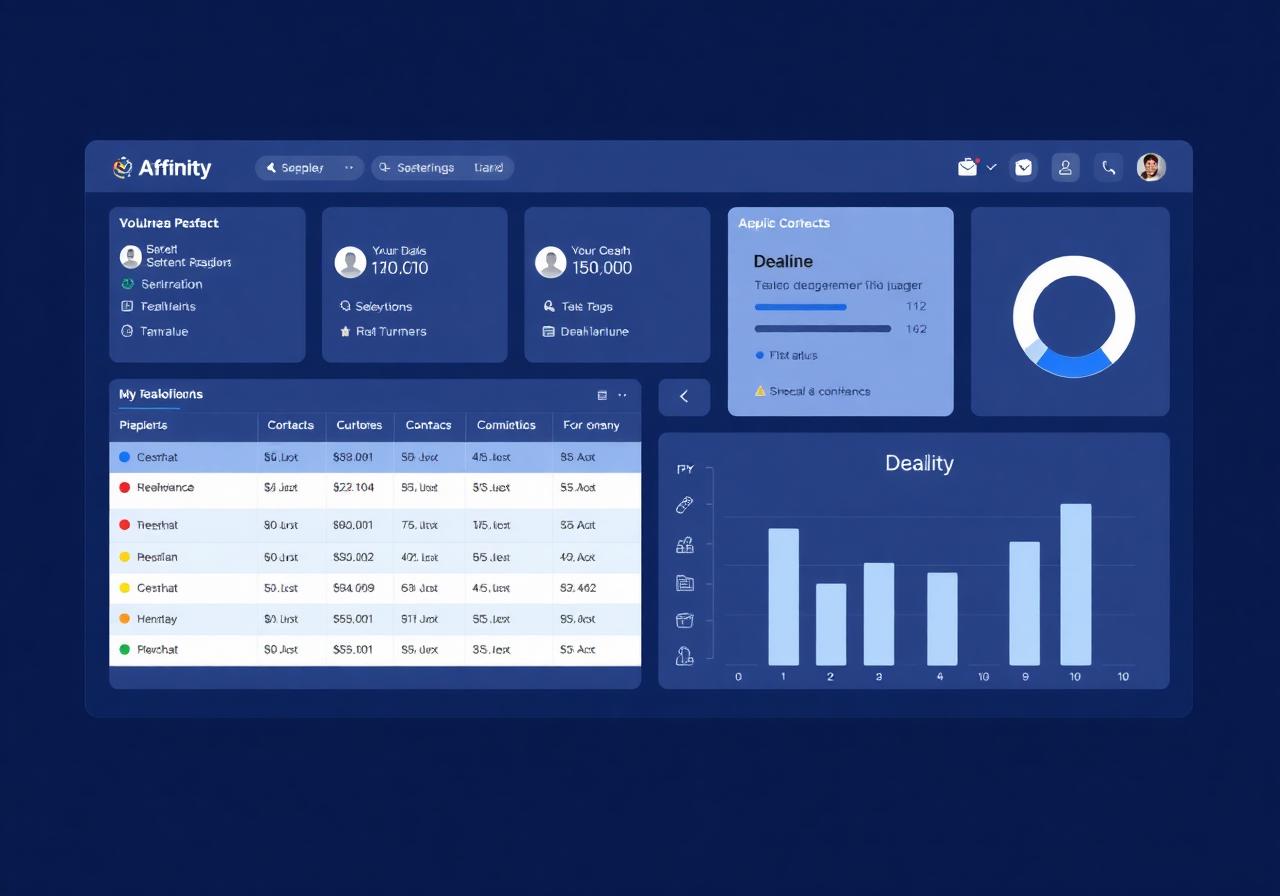 Affinity relationship intelligence CRM dashboard interface