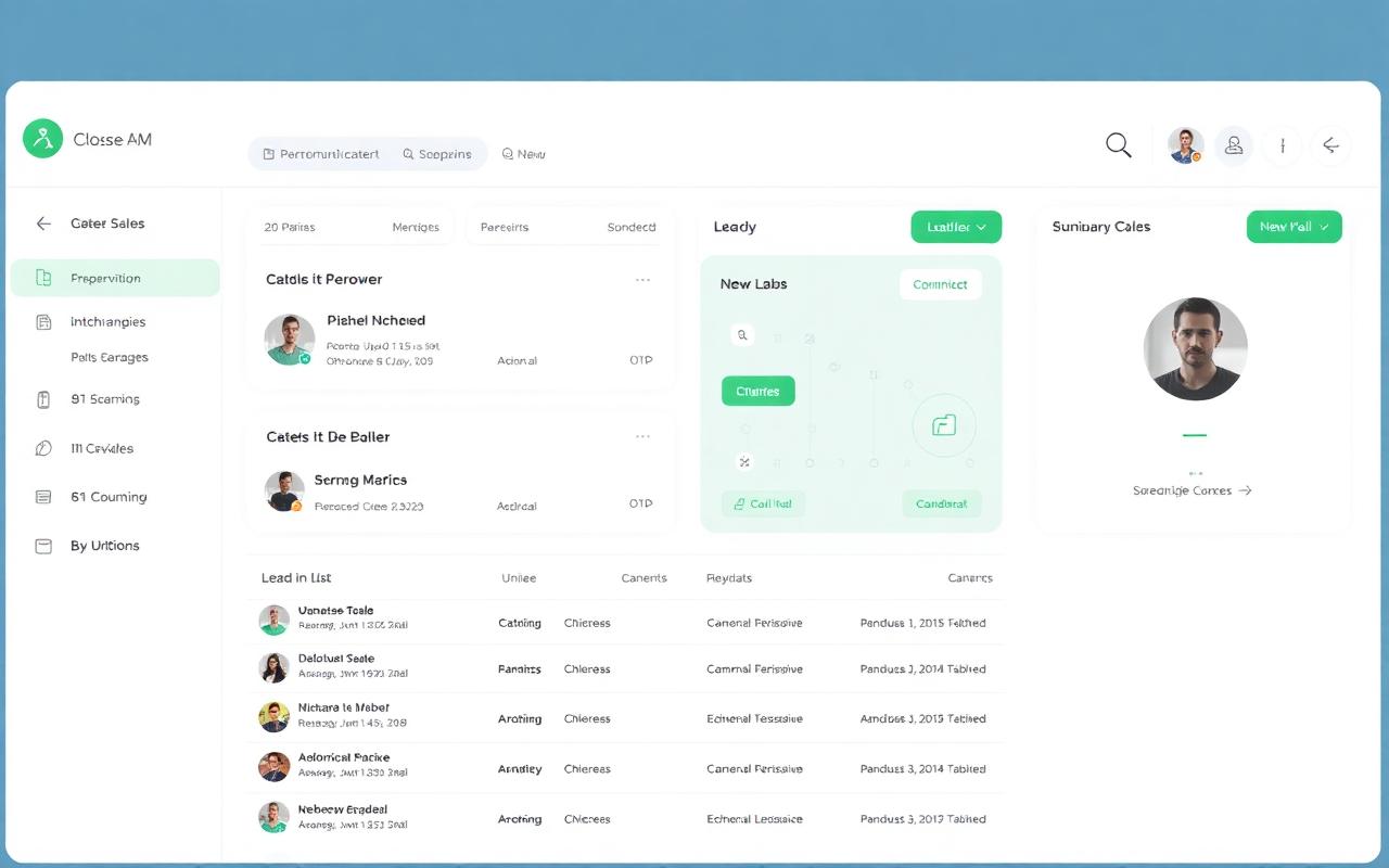 Close CRM sales activity interface