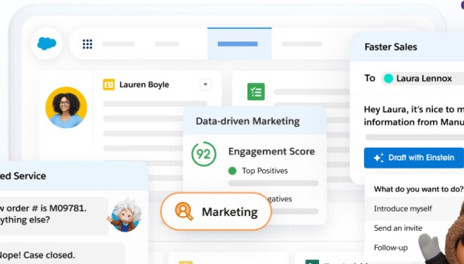 Salesforce CRM dashboard interface